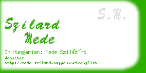 szilard mede business card